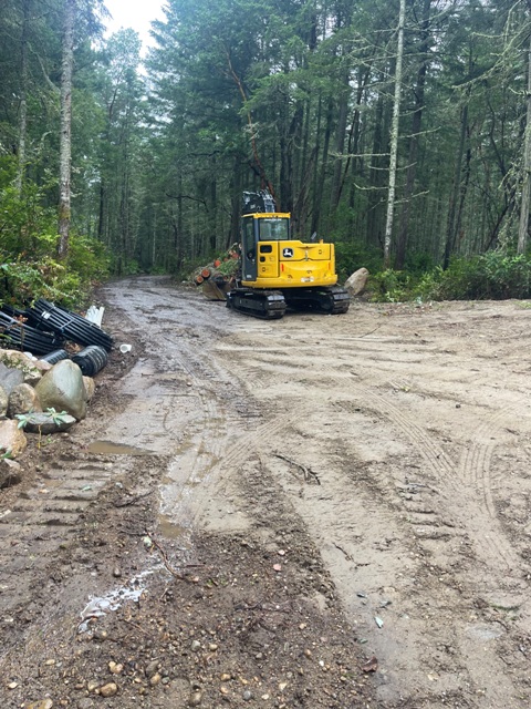 Excavators Working To Clear Building Lot