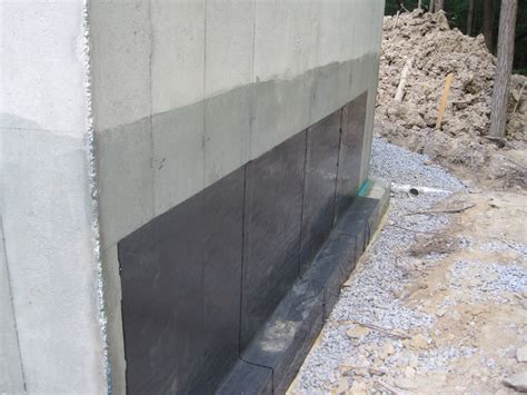 Foundation wall waterproofing