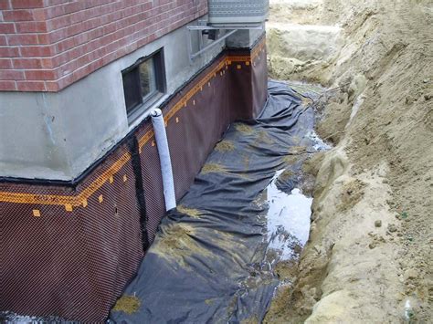 Foundation wall waterproofing