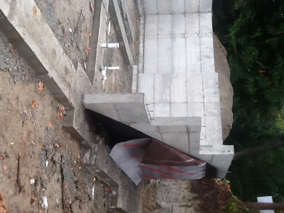 Foundation Wall Showing Waterproofing Materials