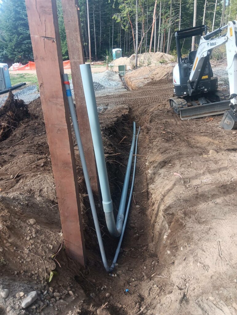 Bremerton Underground power conduit installation